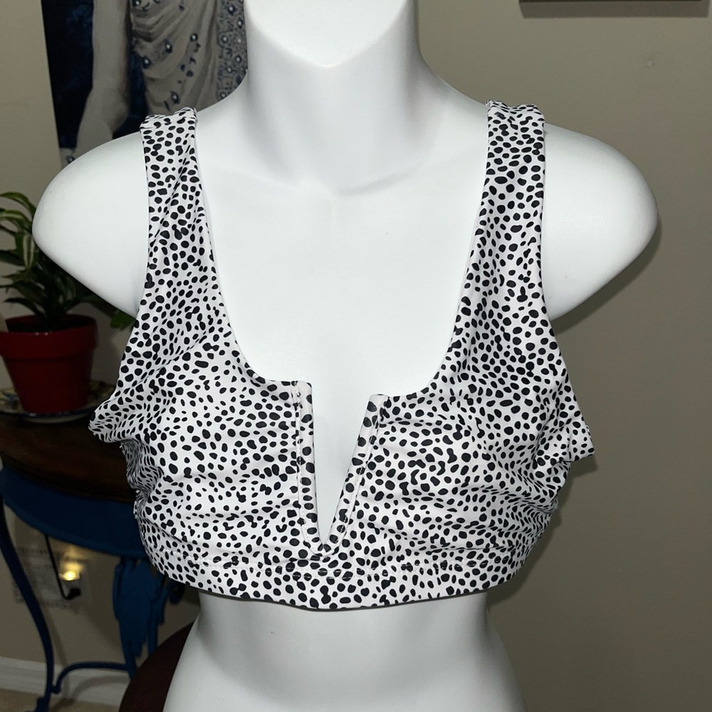 SHEIN Polka Dot Bikini Swimsuit Top - L